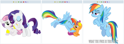 Size: 768x273 | Tagged: safe, artist:masem, imported from derpibooru, rainbow dash, rarity, scootaloo, sweetie belle, derpibooru, blowing, blushing, cute, cutealoo, dashabetes, diasweetes, exploitable meme, female, floaty, inflatable, inflating, juxtaposition, juxtaposition win, meme, meta, puffy cheeks, rainblow dash, raribetes, scootalove, siblings, simple background, sisters, transparent background, vector, vulgar, water wings