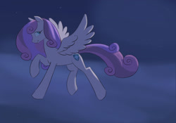 Size: 1216x850 | Tagged: safe, artist:carnifex, imported from derpibooru, oc, oc only, oc:princess north star, flying, offspring, parent:princess cadance, parent:shining armor, parents:shiningcadance