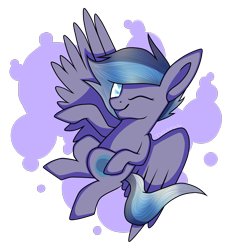 Size: 4500x4500 | Tagged: safe, artist:jandi-seal, imported from derpibooru, oc, oc only, pegasus, pony, absurd resolution, simple background, solo, transparent background, wink