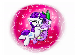 Size: 2400x1800 | Tagged: safe, artist:php14, deleted from derpibooru, imported from derpibooru, rarity, spike, hug, shipping, sparity, straight, valentine