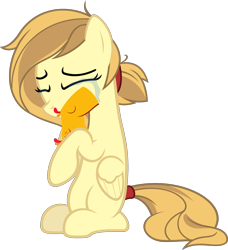 Size: 2432x2661 | Tagged: safe, artist:zacatron94, imported from derpibooru, oc, oc only, oc:alice goldenfeather, oc:comet, pegasus, phoenix, pony, crying, eyes closed, female, high res, hug, mare, phoenix chick, simple background, transparent background, vector