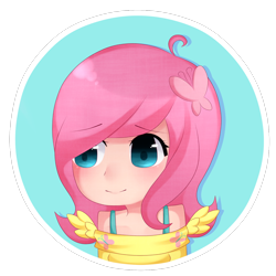 Size: 2000x2000 | Tagged: safe, artist:lunaticlily13, imported from derpibooru, fluttershy, human, clothes, female, humanized, solo, sweatershy, winged humanization