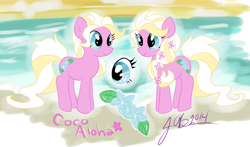 Size: 1024x601 | Tagged: safe, artist:jenfazz, imported from derpibooru, oc, oc only, oc:coco aloha, earth pony, pony, solo