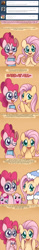 Size: 600x3810 | Tagged: safe, artist:solar-slash, imported from derpibooru, fluttershy, pinkie pie, ask pinkie pie solutions, ask, book, chubbie, comic, cute, glasses, hat, tumblr