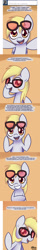 Size: 700x4344 | Tagged: safe, artist:solar-slash, imported from derpibooru, derpy hooves, pegasus, pony, ask pinkie pie solutions, ask, comic, cute, dreamy, female, glasses, mare, solo, tumblr