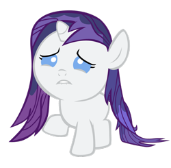 Size: 900x883 | Tagged: safe, artist:bronyboy, imported from derpibooru, rarity, pony, babity, baby, baby pony, filly, foal, sad, simple background, transparent background, vector, wet, wet mane, wet mane rarity