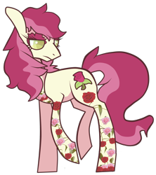Size: 2338x2634 | Tagged: safe, artist:riisusparkle, imported from derpibooru, roseluck, female, flower, looking back, simple background, solo, transparent background