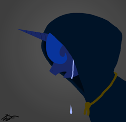 Size: 1938x1878 | Tagged: safe, artist:antnoob, imported from derpibooru, princess luna, cloak, clothes, crying, female, solo