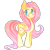 Size: 759x761 | Tagged: safe, artist:kookoi, imported from derpibooru, fluttershy, pegasus, pony, blushing, female, folded wings, looking at you, mare, outline, simple background, smiling, solo, standing, three quarter view, transparent background, wings