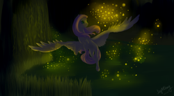 Size: 1280x713 | Tagged: safe, artist:mymysteriouspony, imported from derpibooru, firefly, fluttershy, female, night, solo