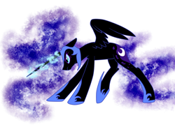 Size: 1280x985 | Tagged: safe, artist:llulabeee, imported from derpibooru, nightmare moon, alicorn, pony, female, mare, simple background, solo, white background