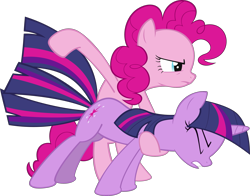 Size: 2999x2356 | Tagged: safe, artist:jeffthunderbolt, imported from derpibooru, pinkie pie, twilight sparkle, simple background, transparent background, vector