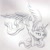 Size: 1024x1024 | Tagged: safe, artist:dynamiclines, imported from derpibooru, princess celestia, female, grayscale, monochrome, simple background, solo, spread wings, traditional art
