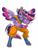 Size: 600x800 | Tagged: safe, imported from derpibooru, twilight sparkle, anthro, dragon ball, dragon ball z, goku, human facial structure, muscles, rainbow power, son goku, son twilight, super saiyan princess, twilight muscle, twilight sparkle (alicorn)