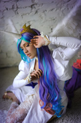 Size: 729x1096 | Tagged: safe, artist:neko-tin, imported from derpibooru, princess celestia, human, cosplay, irl, irl human, photo