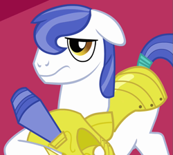 Size: 711x641 | Tagged: safe, imported from derpibooru, screencap, earth pony, pony, the crystal empire, armor, earth pony royal guard, helmet, male, royal guard, solo, stallion, tail wrap