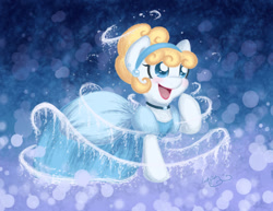 Size: 1024x791 | Tagged: safe, artist:abbystarling, imported from derpibooru, cinderella, clothes, dress, ponified, solo