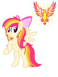 Size: 1024x1365 | Tagged: safe, artist:birdivizer, imported from derpibooru, oc, oc only, oc:sunkist, bow, cute, cutie mark, cutie mark background, hair bow, rearing, simple background, solo, transparent background