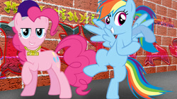 Size: 1280x720 | Tagged: safe, artist:schoolboy bro, imported from derpibooru, pinkie pie, rainbow dash, humor