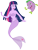 Size: 1077x1401 | Tagged: safe, artist:kaylathehedgehog, imported from derpibooru, spike, twilight sparkle, alicorn, fish, mermaid, equestria girls, ariel, belly button, cleavage, crossover, disney, female, fishified, flounder, flounder (the little mermaid), hilarious in hindsight, mermaid princess, mermaid tail, mermaidized, midriff, seashell, seashell bra, simple background, species swap, the little mermaid, transparent background, twilight sparkle (alicorn)