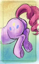 Size: 715x1177 | Tagged: safe, artist:caboni32, imported from derpibooru, pinkie pie, earth pony, pony, balloonbutt, butt, butt only, dock, female, plot, sketch, solo, underhoof, wip