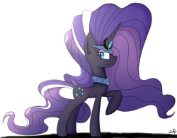 Size: 1024x800 | Tagged: safe, artist:shan3ng, imported from derpibooru, nightmare rarity, pony, unicorn, female, mare, profile, raised hoof, solo