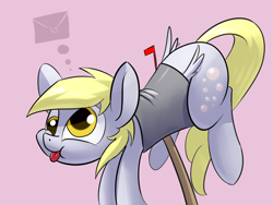 Size: 1024x768 | Tagged: safe, artist:underpable, imported from derpibooru, derpy hooves, pegasus, pony, derpin daily, :p, cute, derpabetes, derpy inside a mailbox, female, mailbox, mare, solo, underpable is trying to murder us