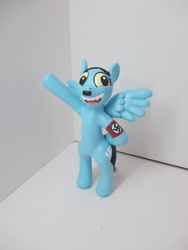 Size: 3456x4608 | Tagged: safe, artist:earthenpony, imported from derpibooru, pegasus, pony, adolf hitler, armband, bipedal, derp, figure, moustache, nazi, nazi salute, open mouth, ponified, sieg heil, smiling, solo, spread wings, swastika
