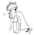 Size: 668x678 | Tagged: safe, artist:glacierclear, imported from derpibooru, rainbow dash, pegasus, pony, blushing, clothes, cute, dashabetes, dress, eye clipping through hair, female, grayscale, grumpy, looking away, mare, model, modeling, monochrome, rainbow dash always dresses in style, rainbow dash is not amused, simple background, solo, unamused, white background