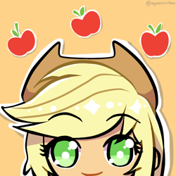 Size: 1024x1024 | Tagged: safe, artist:ayachiichan, imported from derpibooru, applejack, equestria girls, female, no nose, solo