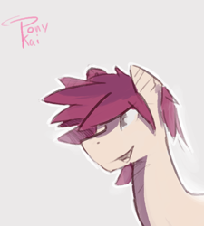 Size: 514x571 | Tagged: safe, artist:ponykai, imported from derpibooru, oc, oc only, male, sketch, smiling, solo