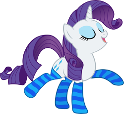 Size: 5000x4616 | Tagged: safe, artist:slb94, imported from derpibooru, rarity, absurd resolution, clothes, female, simple background, socks, solo, striped socks, transparent background, vector