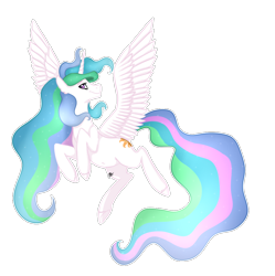 Size: 1000x1003 | Tagged: safe, artist:felixmegalodon, artist:meowcephei, imported from derpibooru, princess celestia, alicorn, pony, belly button, female, flying, mare, missing accessory, simple background, smiling, solo, transparent background