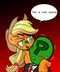 Size: 600x719 | Tagged: safe, edit, idw, imported from derpibooru, applejack, oc, oc:anon, earth pony, pony, spoiler:comic, gif, non-animated gif, shrek, shrek is love shrek is life