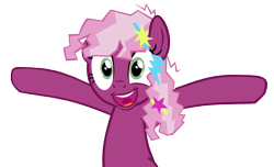 Size: 6000x3643 | Tagged: safe, artist:midnight-star234, imported from derpibooru, cheerilee, doomie, a canterlot wedding, 80s, 80s cheerilee, excited, female, happy, open mouth, simple background, solo, transparent background, vector