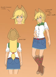 Size: 1100x1500 | Tagged: safe, artist:rinnemi, imported from derpibooru, applejack, equestria girls, female, solo