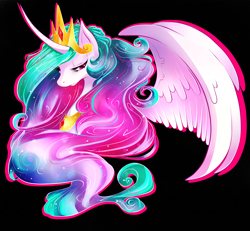 Size: 3900x3600 | Tagged: safe, artist:invidiata, imported from derpibooru, princess celestia, color porn, female, high res, solo, unamused