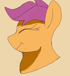 Size: 700x756 | Tagged: safe, artist:spartan pony, imported from derpibooru, scootaloo, pegasus, pony, eyes closed, smiling