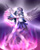 Size: 1300x1620 | Tagged: safe, artist:loure201, imported from derpibooru, twilight sparkle, anthro, clothes, female, school uniform, solo, super saiyan princess, twilight sparkle (alicorn)