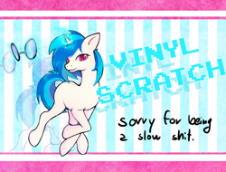 Size: 900x685 | Tagged: safe, artist:dazomb, imported from derpibooru, dj pon-3, vinyl scratch, female, glasses, solo, vulgar