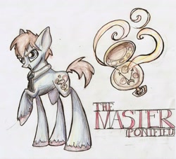 Size: 2751x2493 | Tagged: safe, artist:kriahfox, imported from derpibooru, pony, doctor who, ponified, solo, the master, traditional art