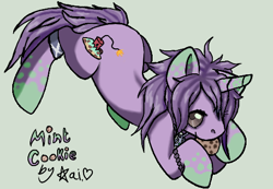 Size: 512x355 | Tagged: safe, artist:mysticalbadger, imported from derpibooru, oc, oc only, oc:mint cookie, pony, unicorn, solo