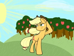 Size: 2048x1536 | Tagged: safe, artist:ellycooarts, imported from derpibooru, applejack, female, solo