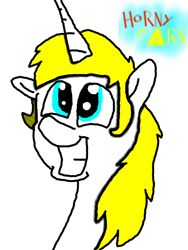 Size: 720x960 | Tagged: safe, artist:h0rnycorn, deleted from derpibooru, imported from derpibooru, oc, oc only, oc:hornycorn, pony, unicorn, face, solo