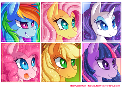 Size: 1564x1120 | Tagged: safe, artist:thenornonthego, imported from derpibooru, applejack, fluttershy, pinkie pie, rainbow dash, rarity, twilight sparkle, mane six