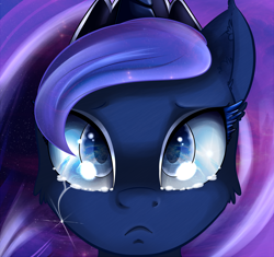 Size: 5000x4700 | Tagged: safe, artist:vicse, imported from derpibooru, princess luna, alicorn, pony, :<, absurd resolution, crying, cute, eye reflection, female, sad, solo
