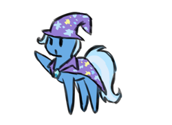 Size: 2000x1447 | Tagged: safe, artist:chipflake, imported from derpibooru, trixie, pony, unicorn, female, mare, simple background, solo