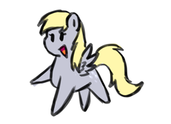 Size: 2000x1447 | Tagged: safe, artist:chipflake, imported from derpibooru, derpy hooves, pegasus, pony, chibi, female, mare, solo