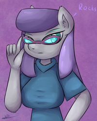 Size: 1024x1280 | Tagged: safe, artist:wolfy-pony, imported from derpibooru, maud pie, anthro, breasts, busty maud pie, clothes, female, glasses, short-sleeved sweater, solo, sweater