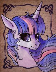 Size: 600x774 | Tagged: safe, artist:scheadar, imported from derpibooru, twilight sparkle, pony, bust, female, looking at you, mare, portrait, solo